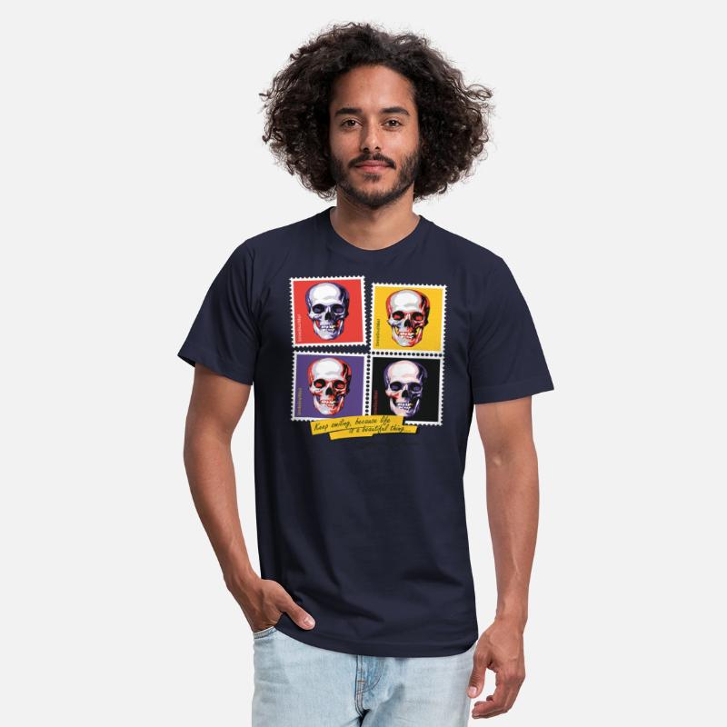 Cool Smiling Skulls On Postage Stamps T Shirt