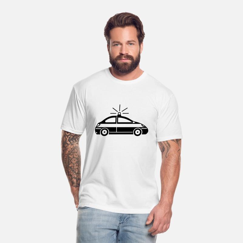 Police car with flashing light