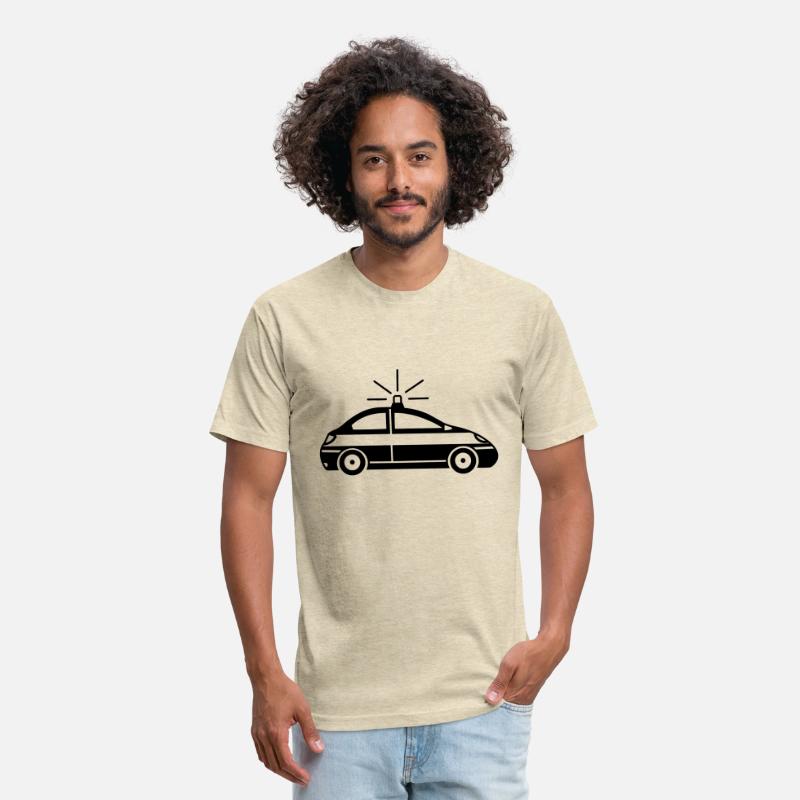 Police car with flashing light