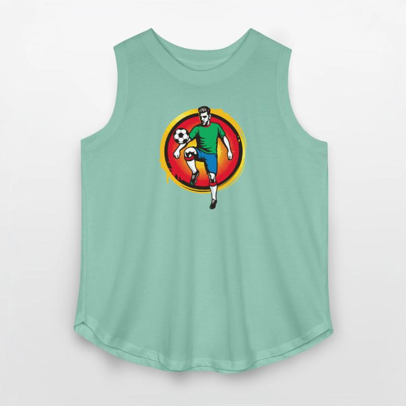 Powerful Soccer Player – Retro Sports Graphic