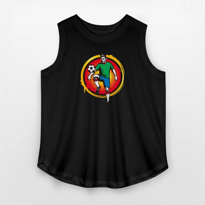 Powerful Soccer Player – Retro Sports Graphic