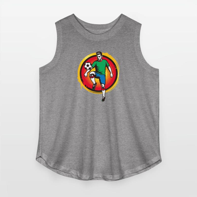 Powerful Soccer Player – Retro Sports Graphic