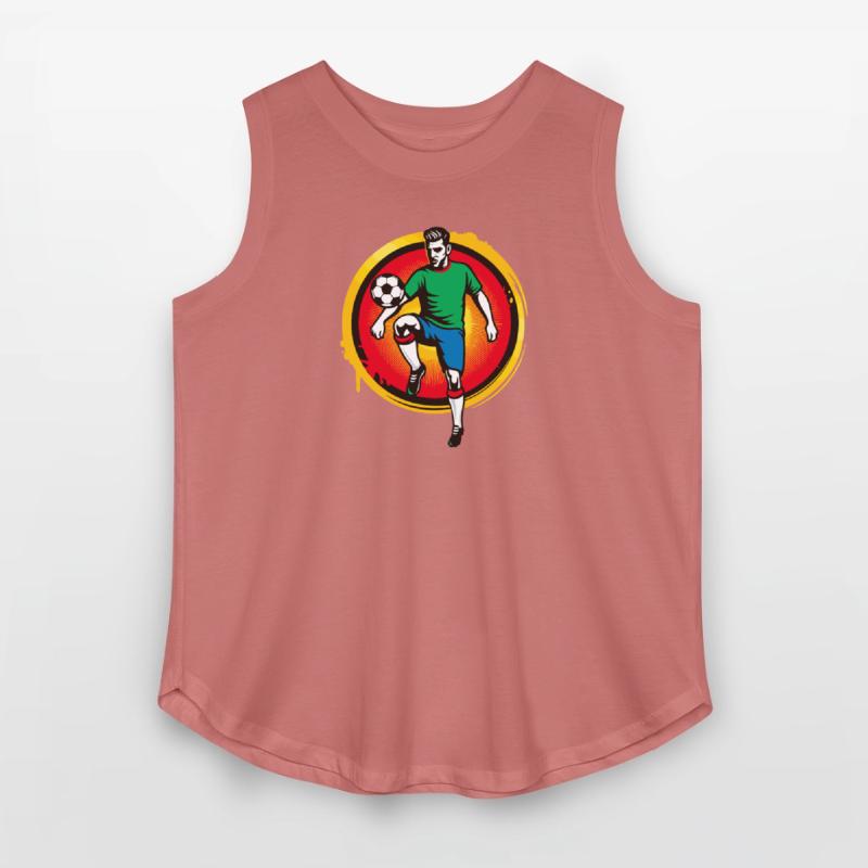 Powerful Soccer Player – Retro Sports Graphic