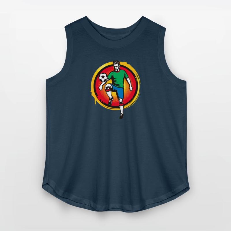 Powerful Soccer Player – Retro Sports Graphic