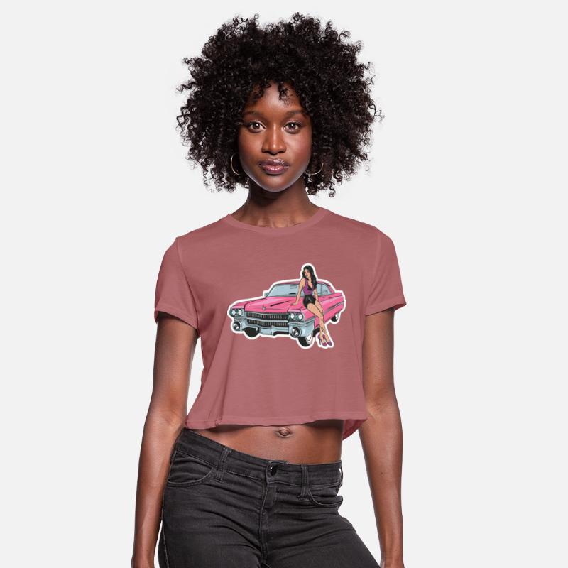 Pretty girl on a vintage car