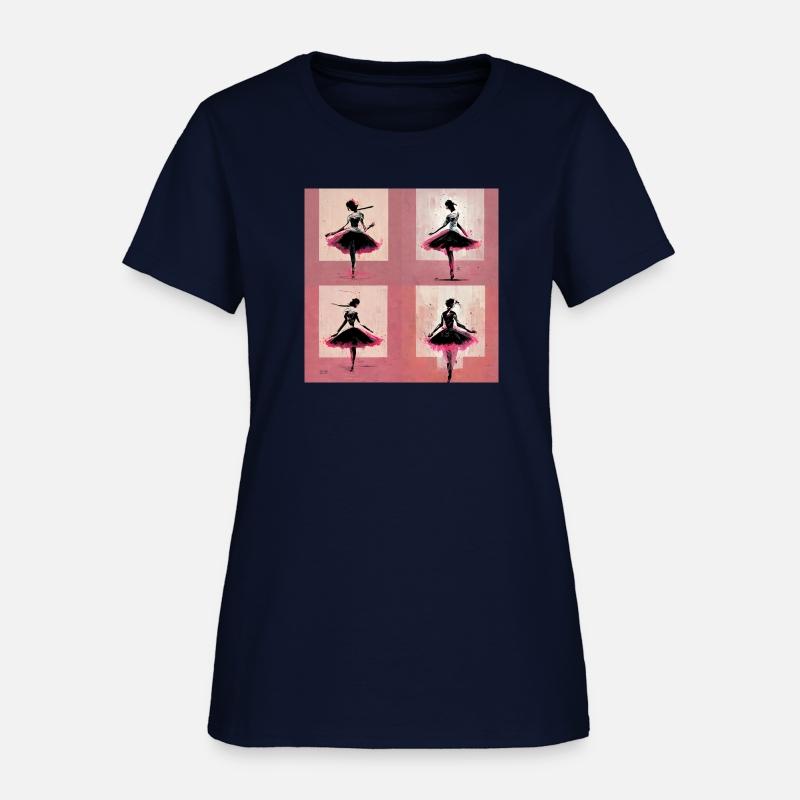 print on ballet, free brush strokes