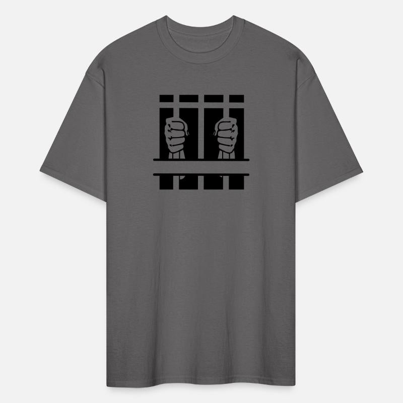 Prisoner in prison two fists text