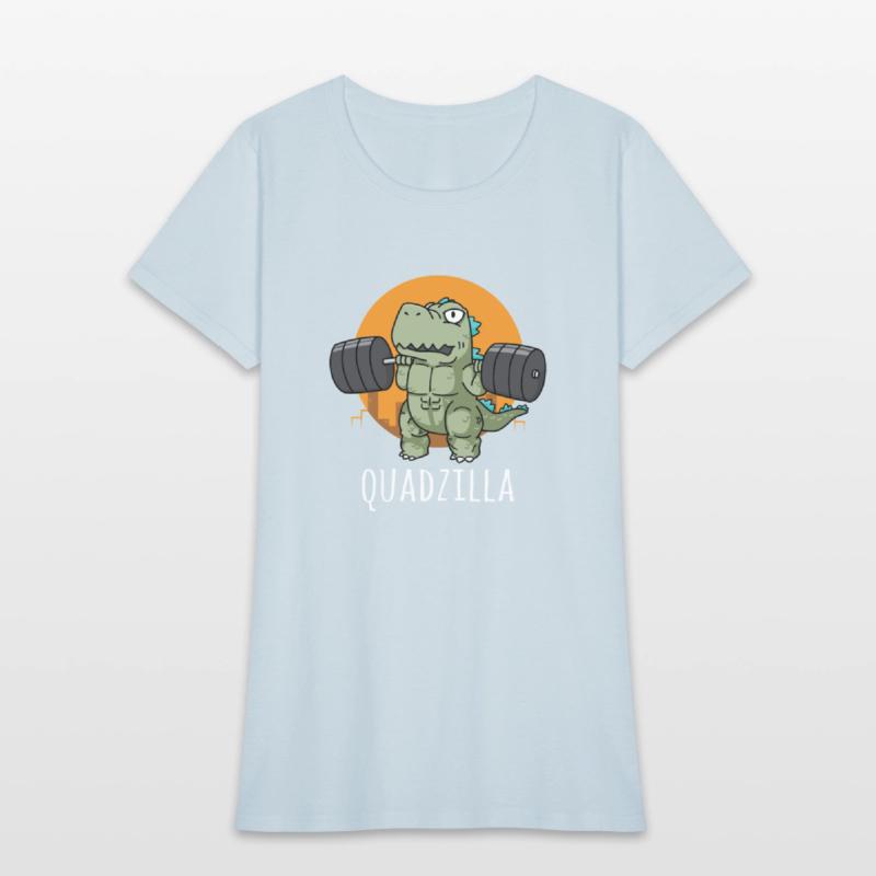 Quadzilla - Funny Gym Workout Cartoon, Squat