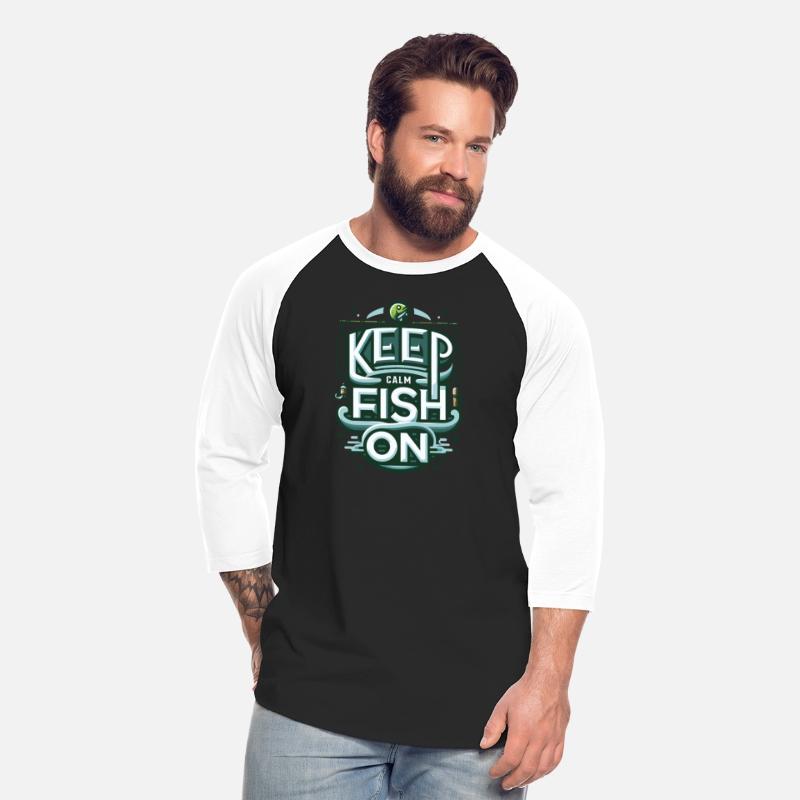 Relaxing 'Keep Calm and Fish On' Angler Design