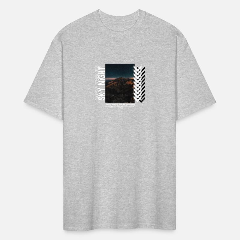 Retro night sky under the mountain