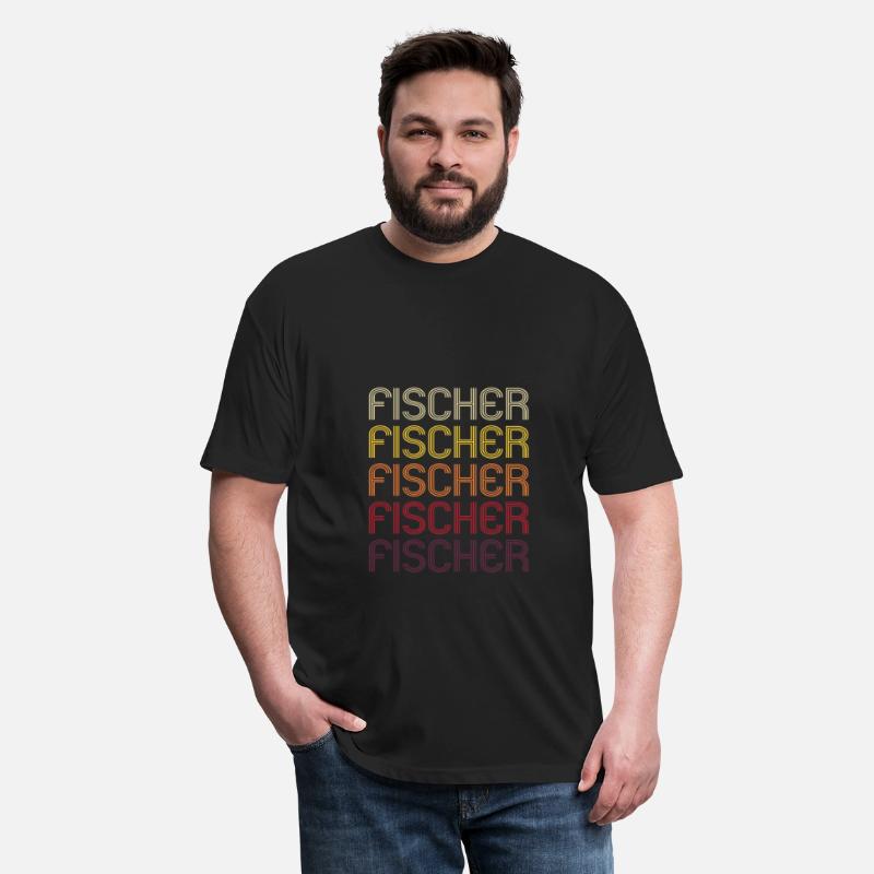 Retro Rainbow Fischer Surname Name