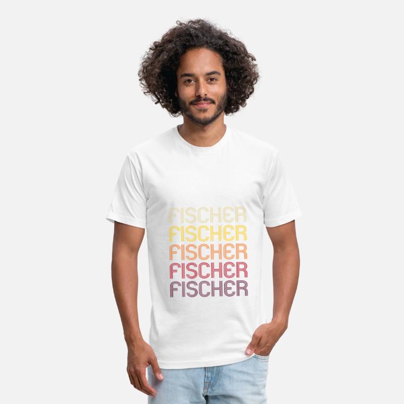 Retro Rainbow Fischer Surname Name
