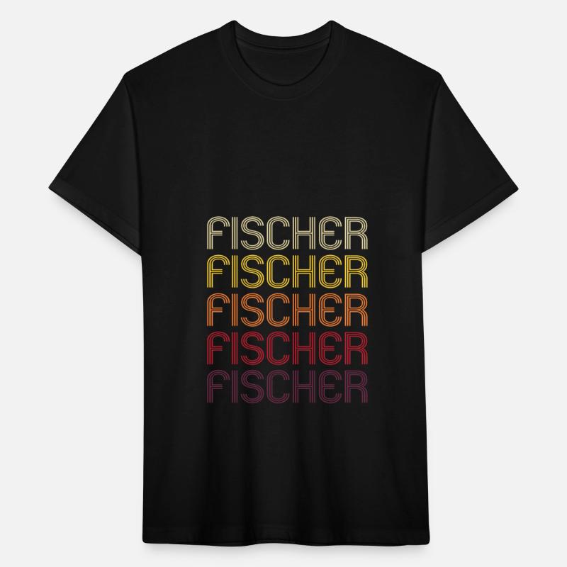 Retro Rainbow Fischer Surname Name