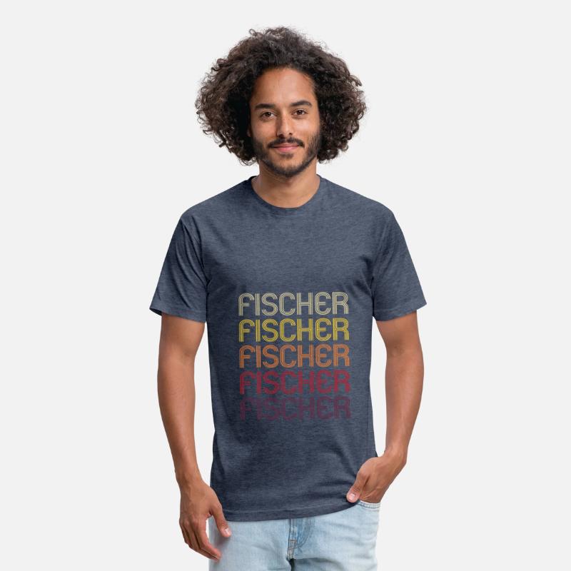 Retro Rainbow Fischer Surname Name