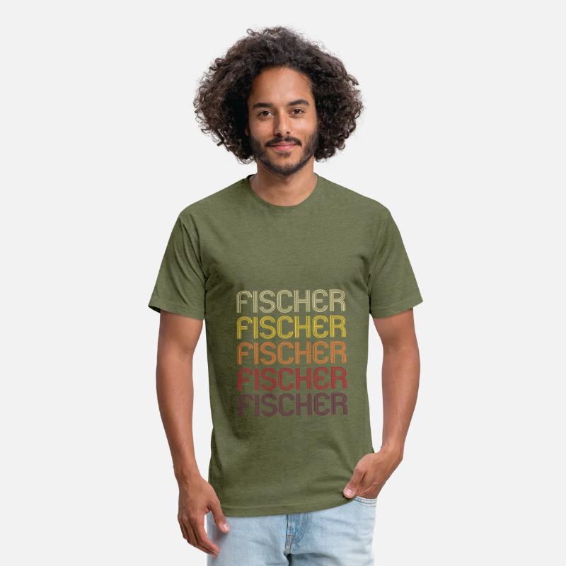 Retro Rainbow Fischer Surname Name