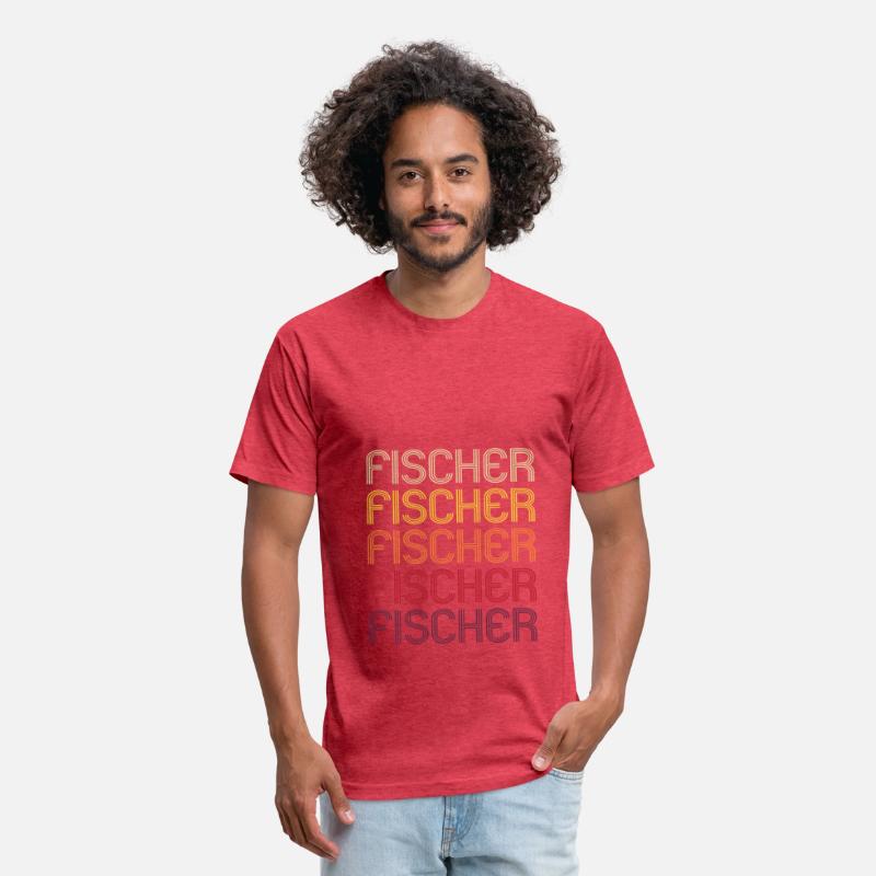 Retro Rainbow Fischer Surname Name