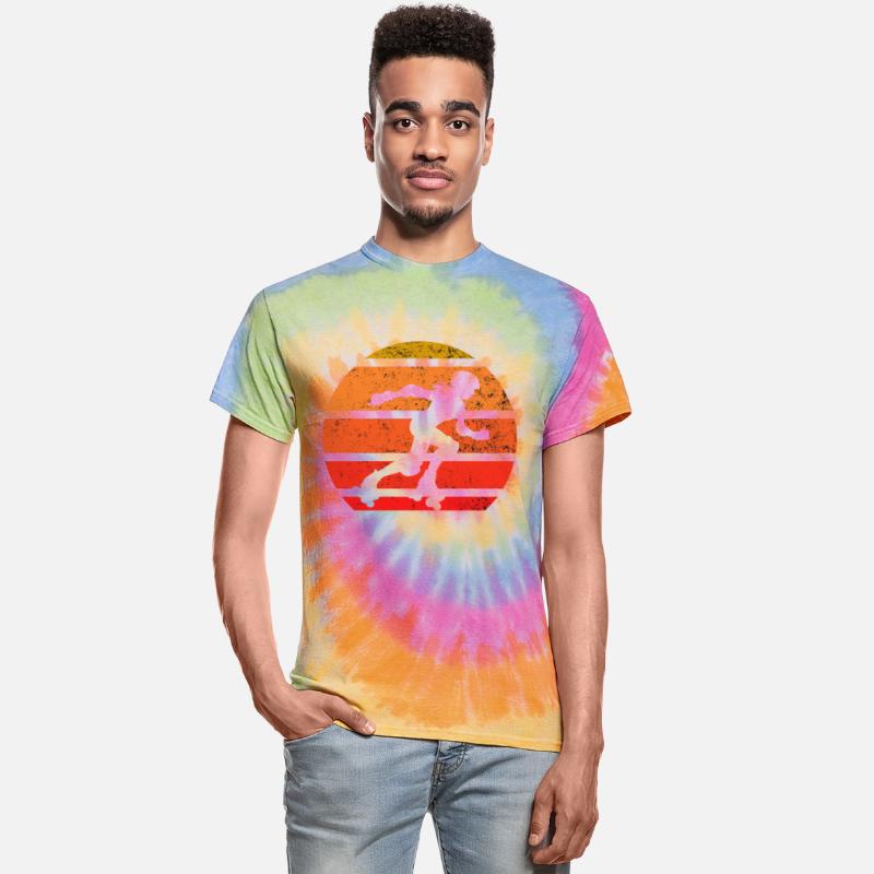 Retro Roller Skater Silhouette Sunset Graphic Tee
