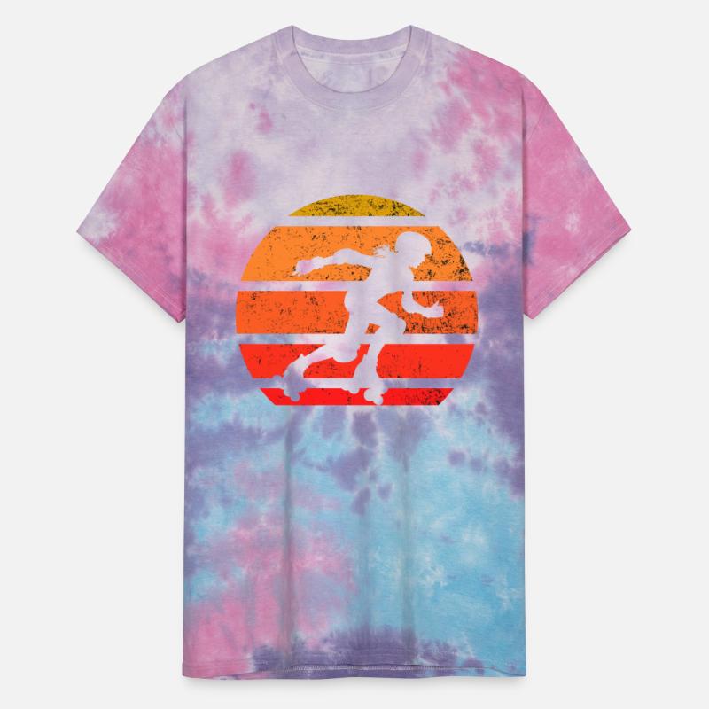 Retro Roller Skater Silhouette Sunset Graphic Tee