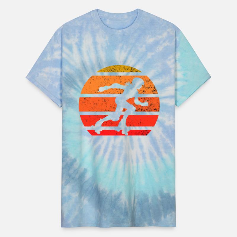 Retro Roller Skater Silhouette Sunset Graphic Tee