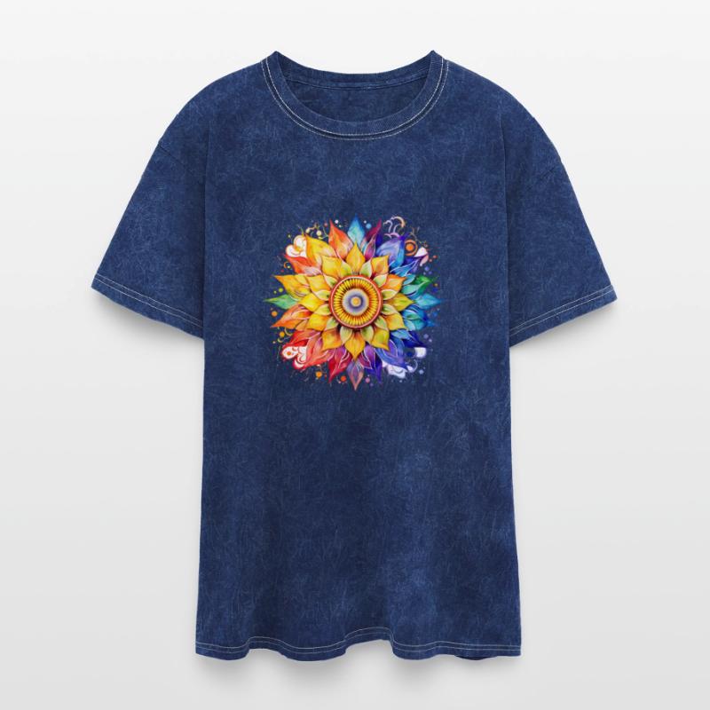 Retro Zen Lotus Flower Mandala Pattern