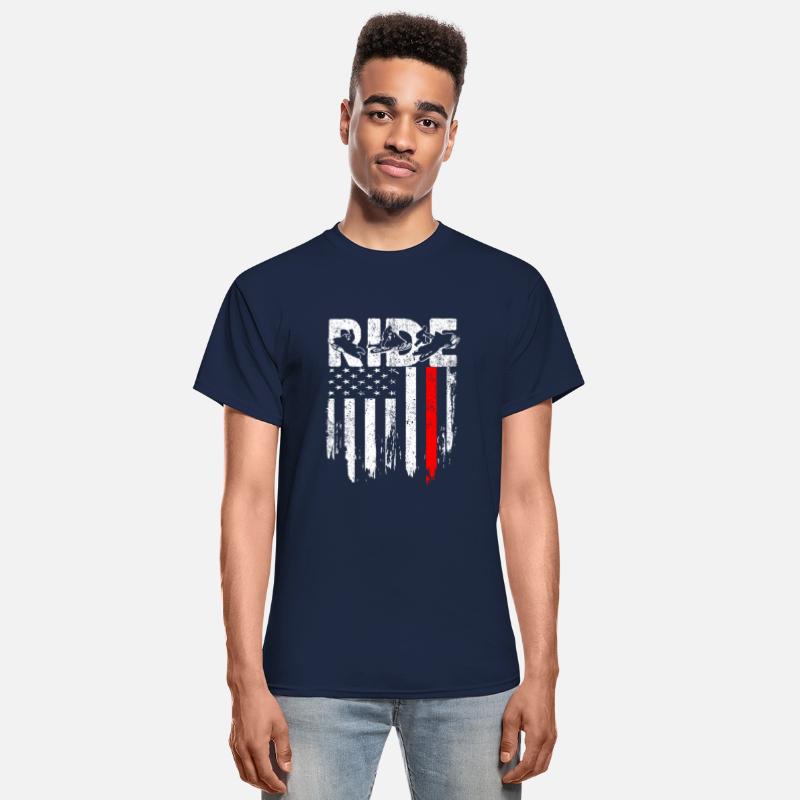 RIDE Snowmobile TShirt Snowmobiling American Flag