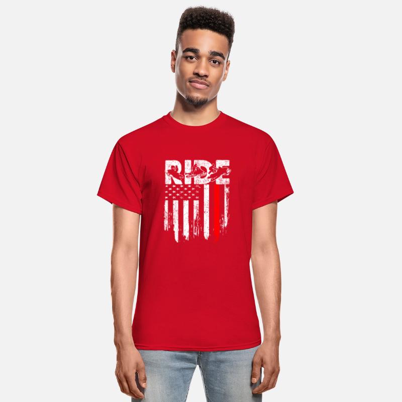 RIDE Snowmobile TShirt Snowmobiling American Flag