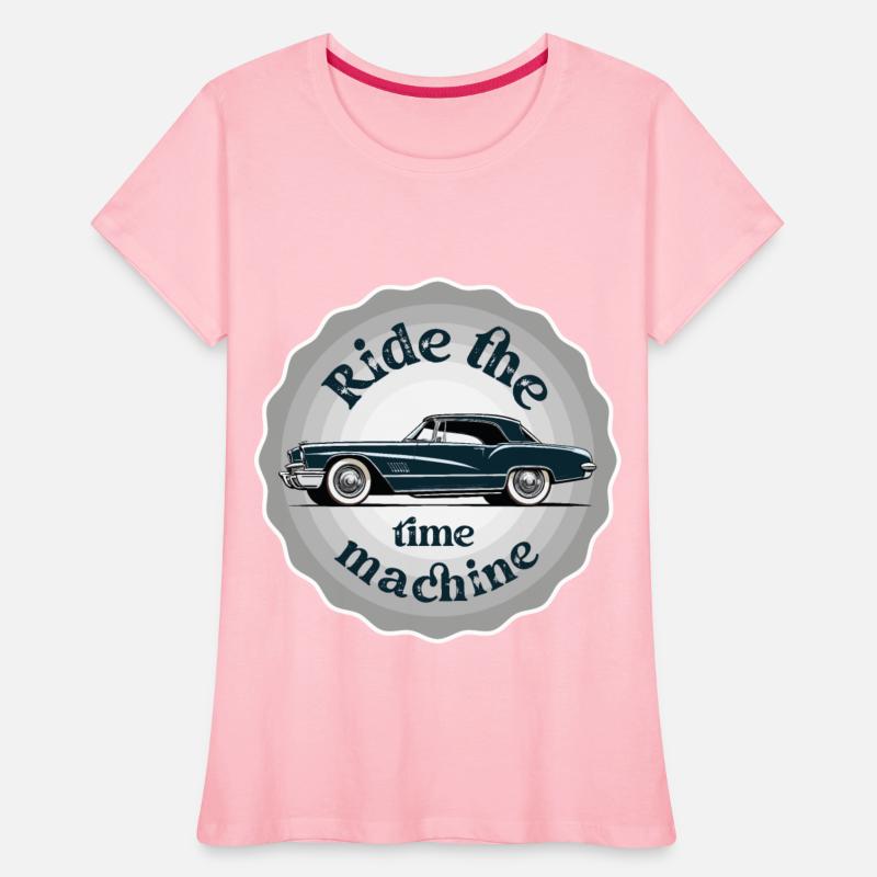 Ride the time machine. Classic car badge.