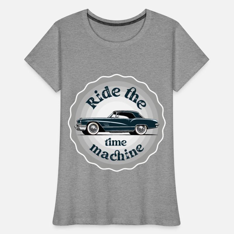 Ride the time machine. Classic car badge.