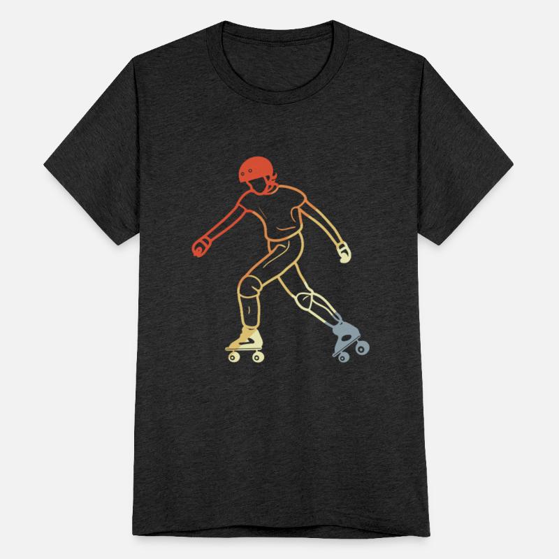 Roller Skating Boy Sketch Vintage Look