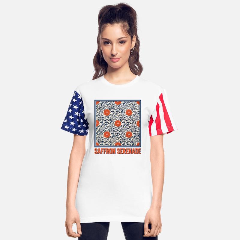 Saffron Serenade - Ornamental Floral Pattern