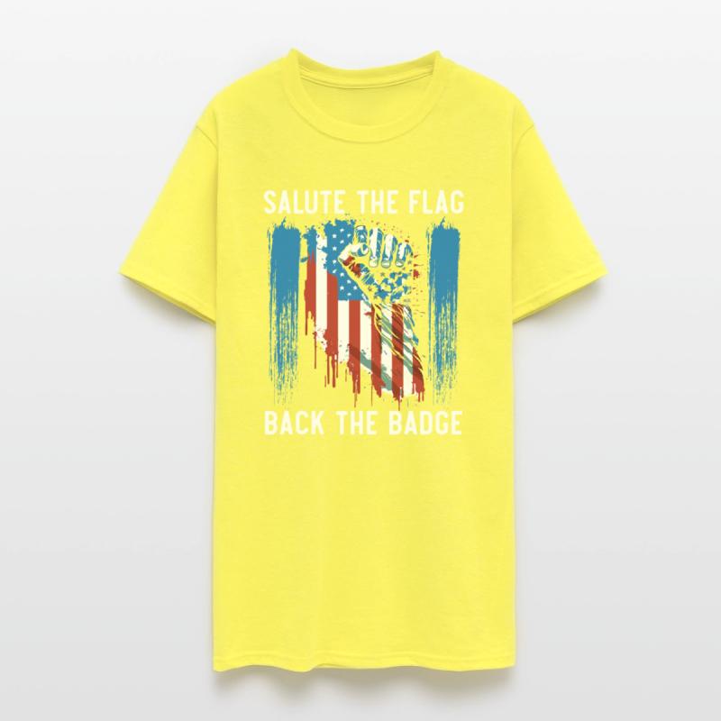 Salute The Flag Back The Badge Cop Law Enforcement