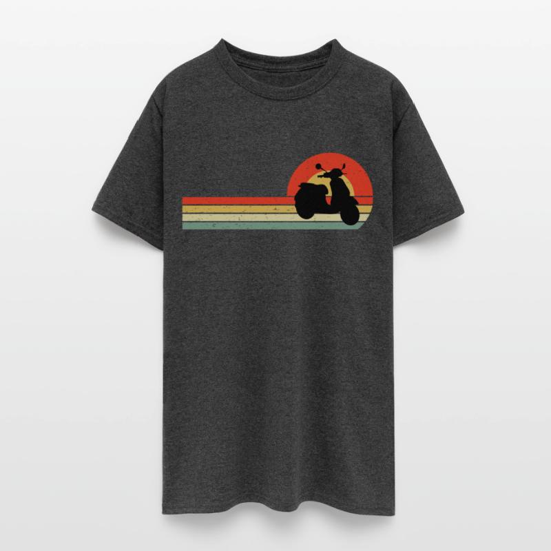 Scooter Rider Scootering Motorcycle Vintage Retro