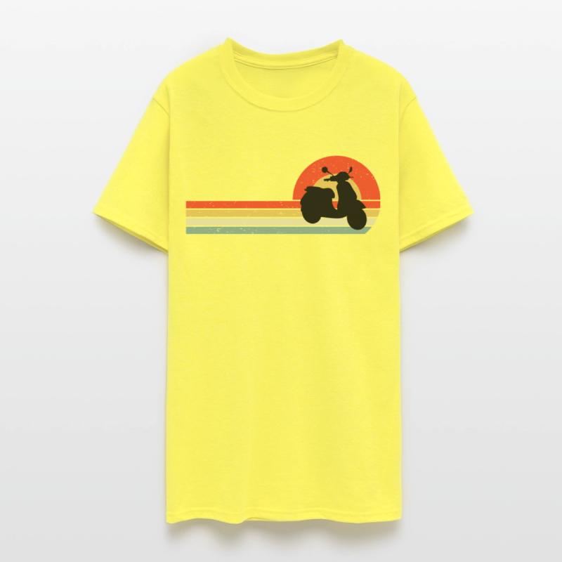 Scooter Rider Scootering Motorcycle Vintage Retro