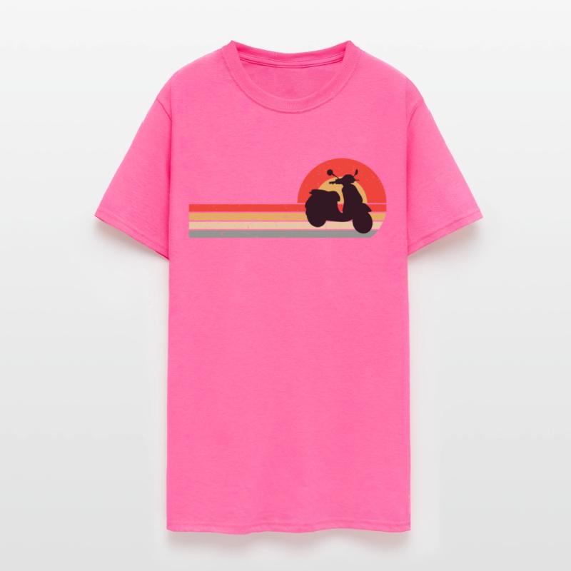 Scooter Rider Scootering Motorcycle Vintage Retro