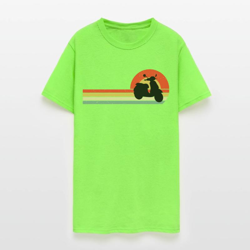 Scooter Rider Scootering Motorcycle Vintage Retro