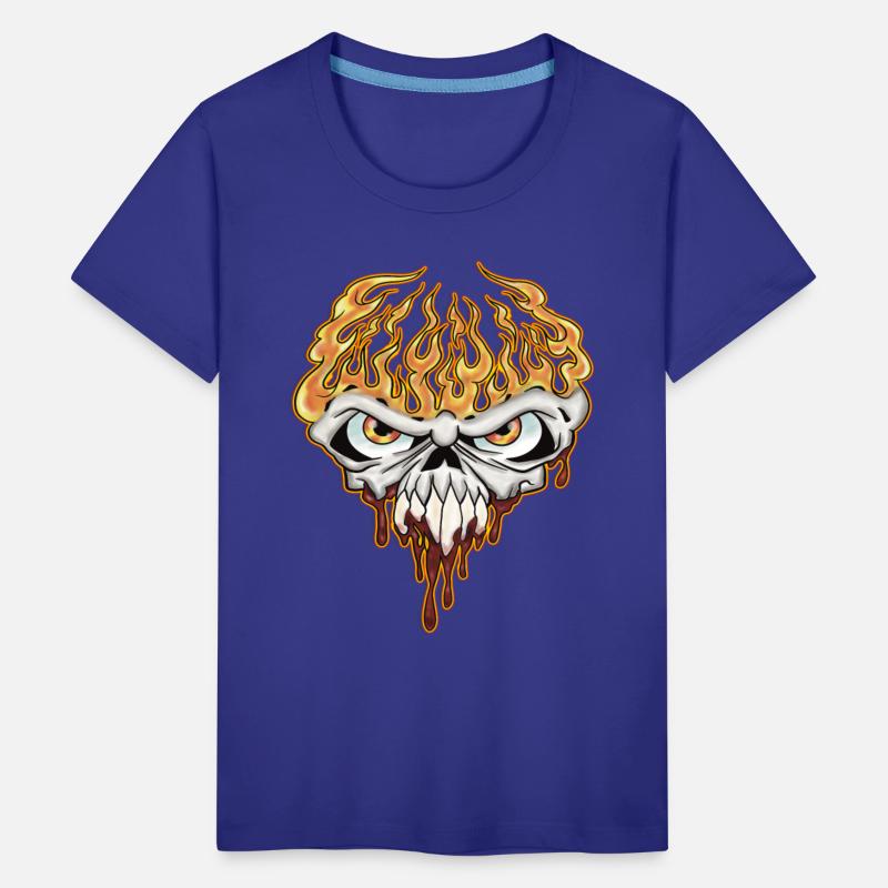 Skull On Fire - Teen Shirt Design