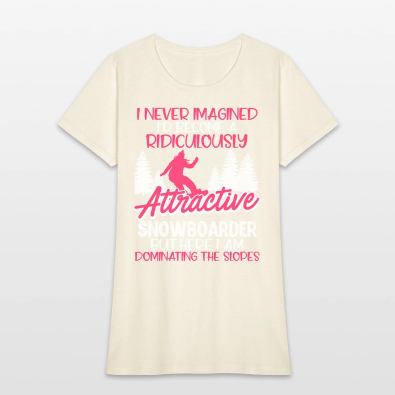 Snowboard Shirt Attractive Snowboarder Women