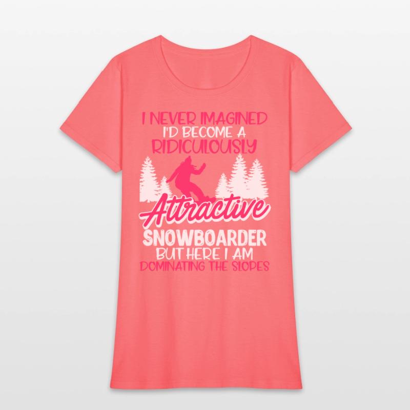 Snowboard Shirt Attractive Snowboarder Women