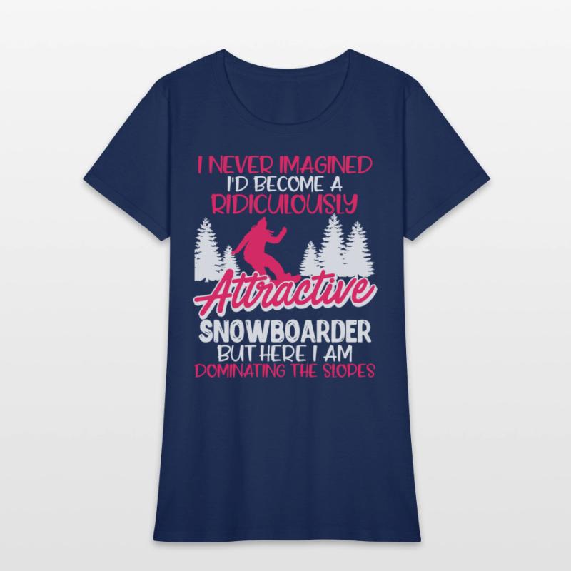 Snowboard Shirt Attractive Snowboarder Women