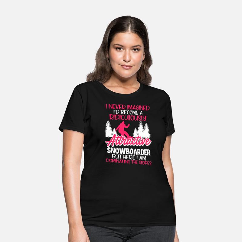 Snowboard Shirt Attractive Snowboarder Women