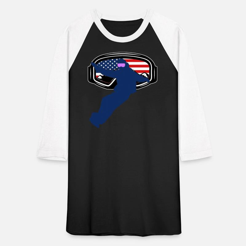 Snowboard USA Flag Snowboarding Snowboarder