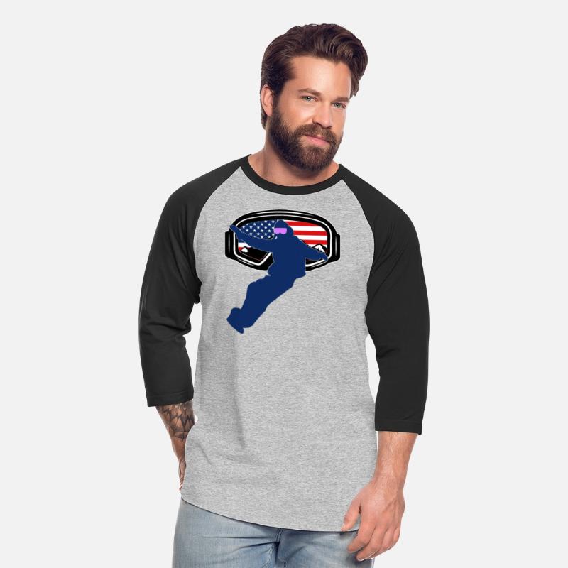 Snowboard USA Flag Snowboarding Snowboarder