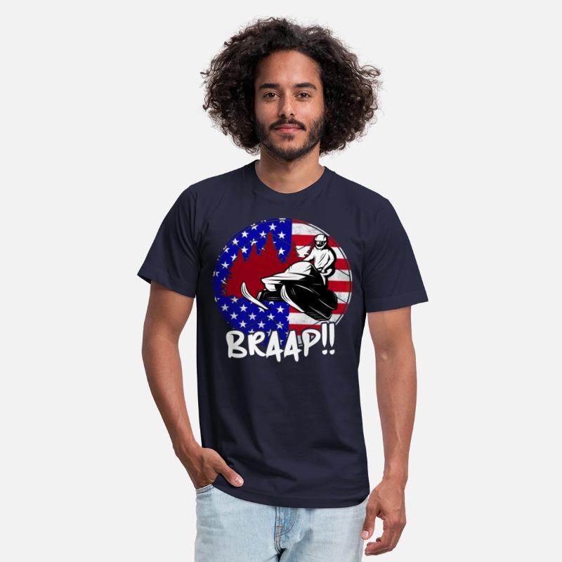 Snowmobile USA Flag Snowmobile Winter