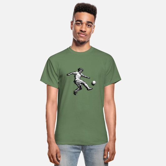 Soccer Football Kicker - grayscale - DIGITAL