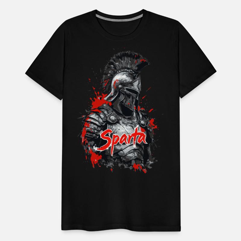 Spartan soldier in a splatter design