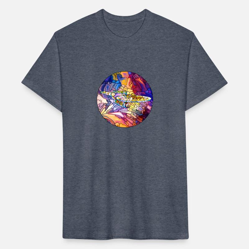 Stained glass spaceship