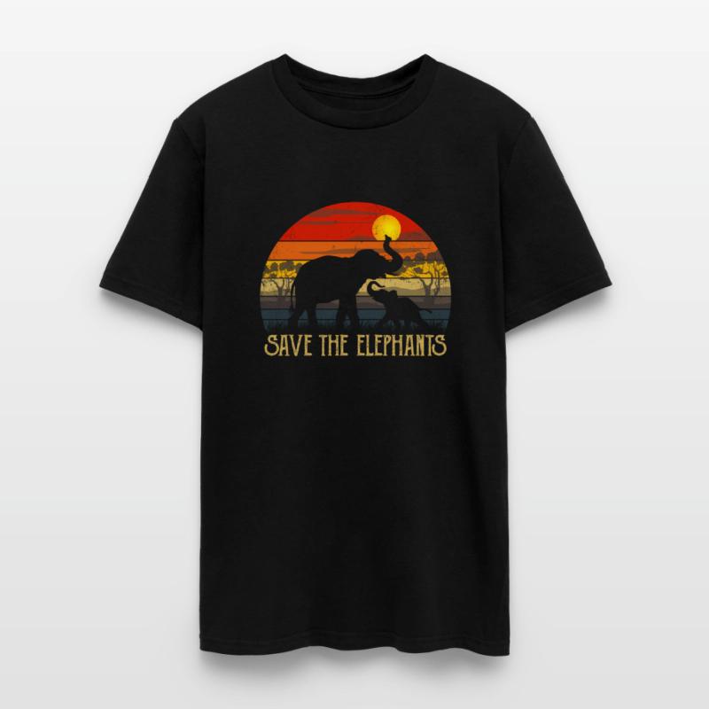 Sunset Save The Elephants Africa Wild Animal