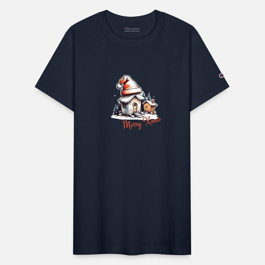 Sweet Christmas village with Christmas trees