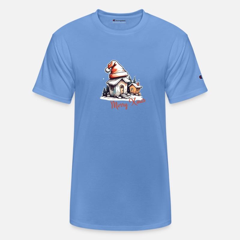 Sweet Christmas village with Christmas trees