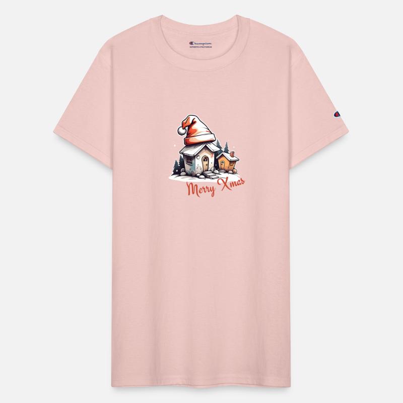 Sweet Christmas village with Christmas trees